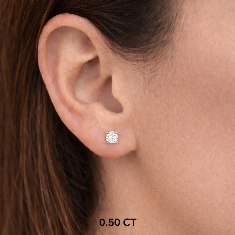 תמונה של עגילי יהלומים - סוליטר